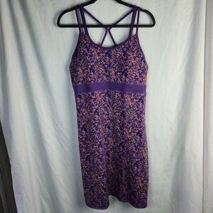 Gaiam Athletic Dress Womens Large Purple Strappy Abstract Print Active Sporty